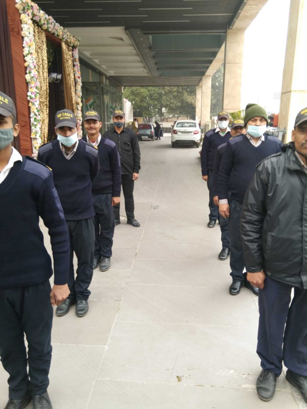 Guard team in winter uniform